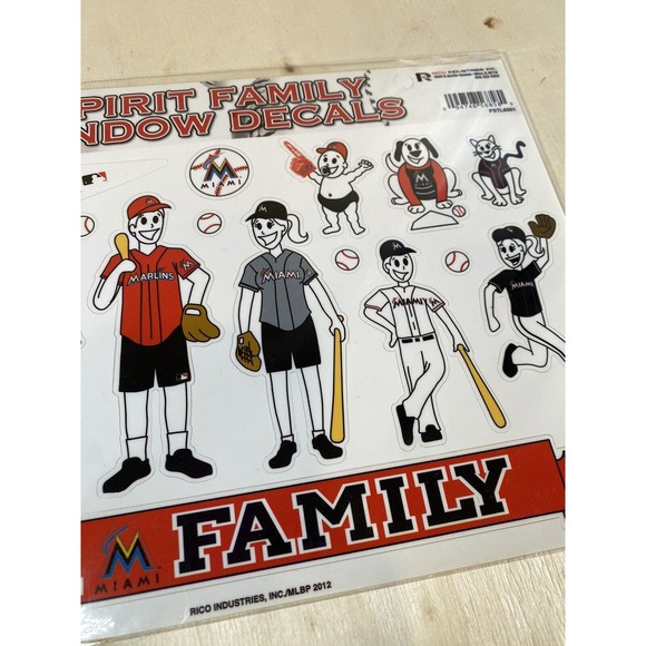 Miami Marlins‎ MLB Jumbo Family Decals -NEW Auto Car Stickers Emblems Florida - Picture 3 of 3